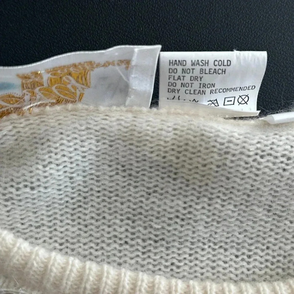 Embellished Cream Sweater - Crew Neck - Picture 14 of 14